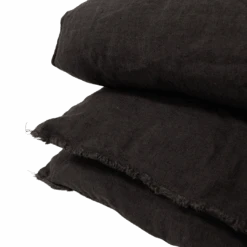 Linen Quilt Cover | Black 200x85cm -Home Sale Shop 51