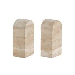 2 Travertine Bookends