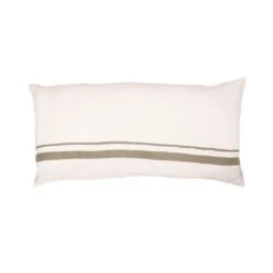 Arias Linen Cushion Cover | White/Natural 55x110cm