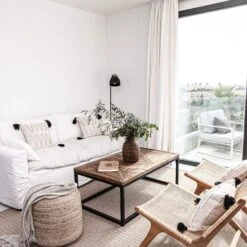 Bali Cushion Cover | Black Pompoms | White 45x45cm -Home Sale Shop zoco home bali cushion cover black pompoms white 45x45cm throw pillows 60824080515415