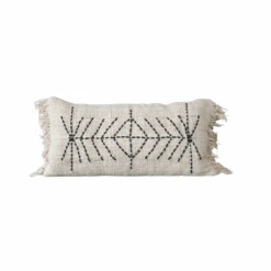 Bali Cushion Cover | White Tassel | 30x60cm