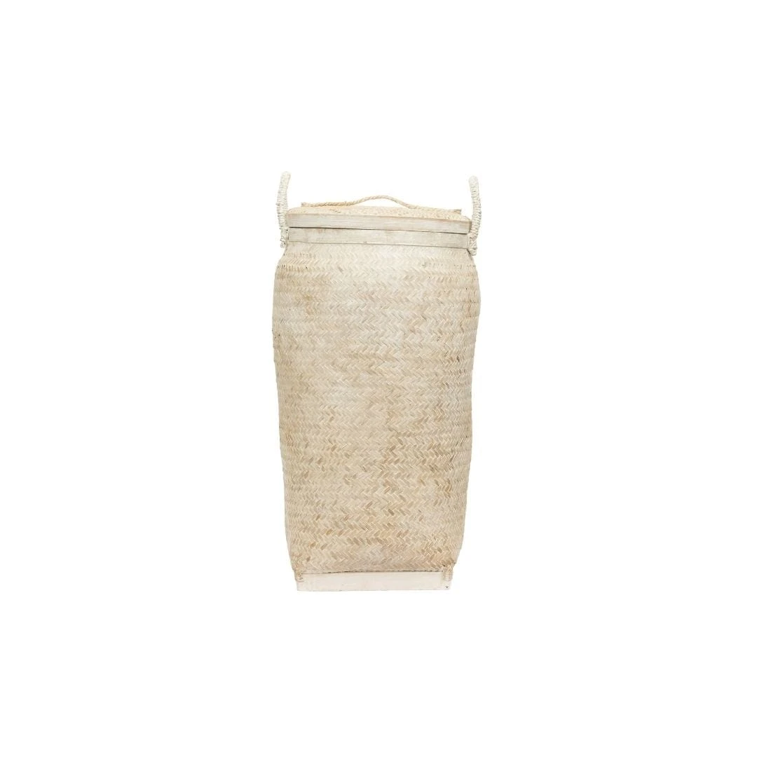 Bamboo Basket | Whitewashed 40x75cm 1 Bamboo Basket | Whitewashed 40x75cm