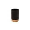 Bamboo Toothbrush Holder Black | 7x11cm