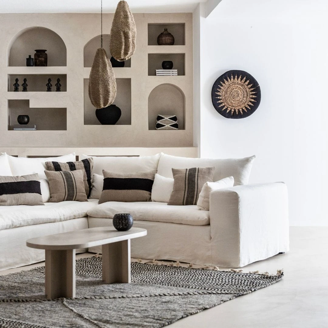 Banana Wall Deco Basket | Black & Natural 40cm 4 Banana Wall Deco Basket | Black & Natural 40cm - Image 4