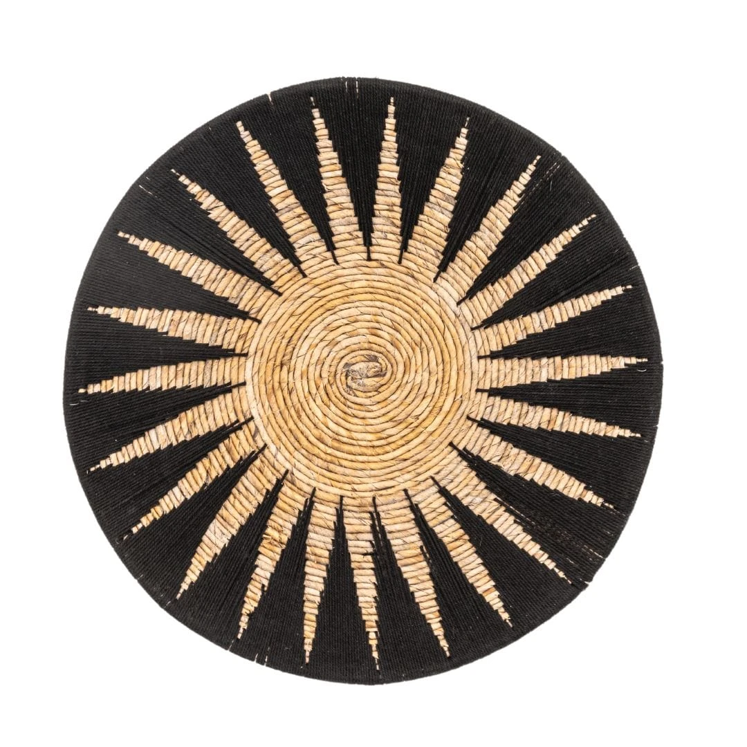 Banana Wall Deco Basket | Black & Natural 60cm 1 Banana Wall Deco Basket | Black & Natural 60cm