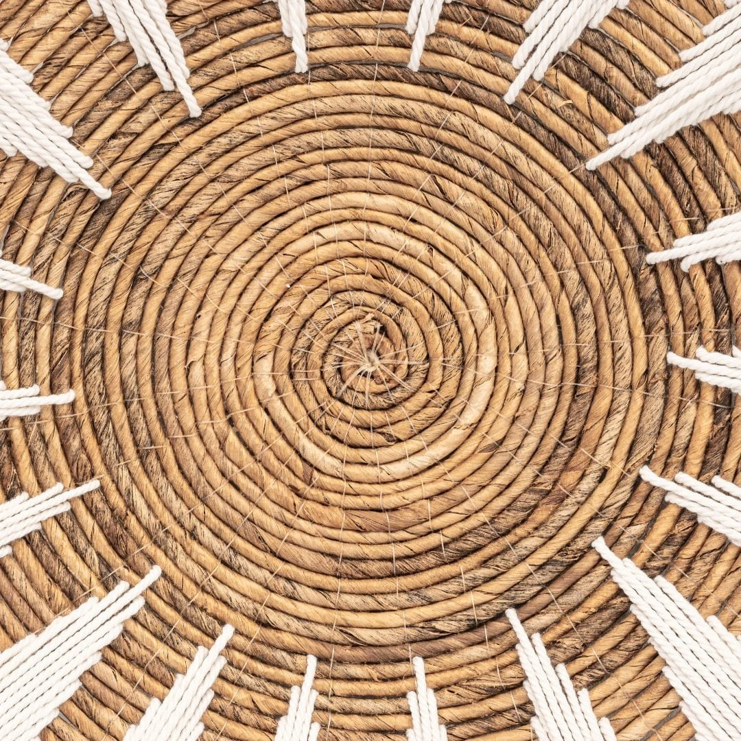 Banana Wall Deco Basket | White & Natural 50cm 5 Banana Wall Deco Basket | White & Natural 50cm - Image 5