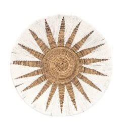 Banana Wall Deco Basket | White & Natural 60cm