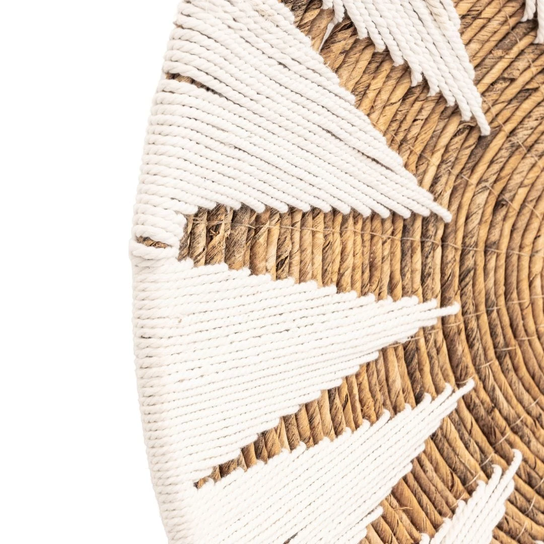 Banana Wall Deco Basket | White & Natural 60cm 3 Banana Wall Deco Basket | White & Natural 60cm - Image 3