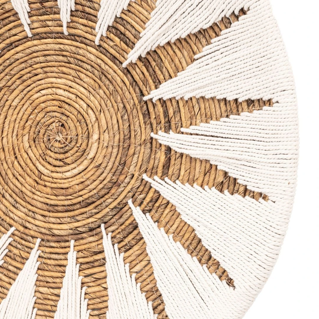 Banana Wall Deco Basket | White & Natural 60cm 7 Banana Wall Deco Basket | White & Natural 60cm - Image 7