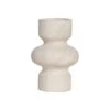 Chalk & Paper Mache Vase | White 12x19cm