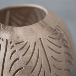 Coconut Tealight Holder | Open Bottom | Natural 12x10cm -Home Sale Shop zoco home coconut tealight holder open bottom natural 12x10cm candles 60824493949271