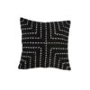 Cotton Cushion Cover Multi Stitch | Black 50x50cm