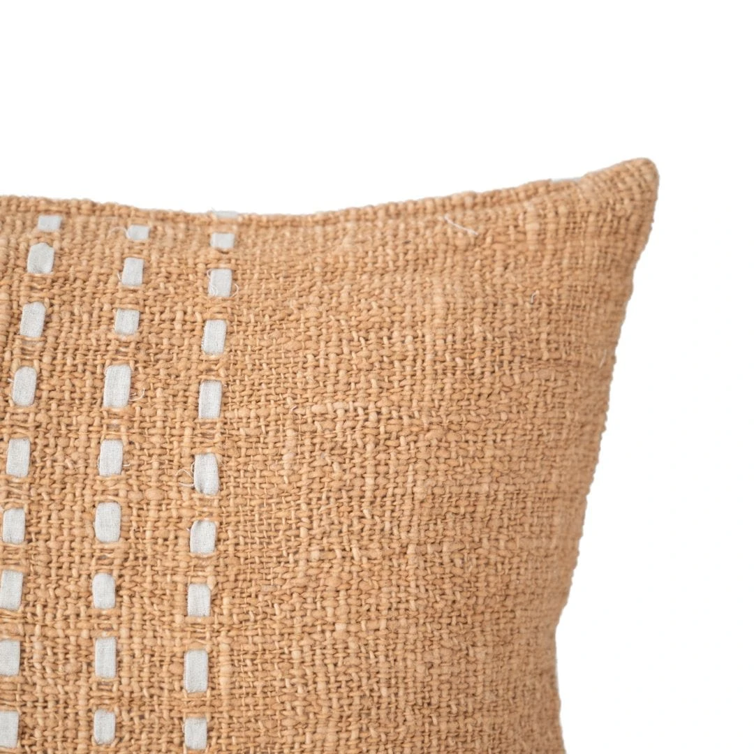 Cotton Cushion Cover Stitch Panel | Oatmeal 50x50cm 4 Cotton Cushion Cover Stitch Panel | Oatmeal 50x50cm - Image 4