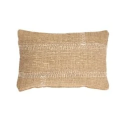 Soraya Cotton Cushion Cover Stitches | Sand | 40x60cm
