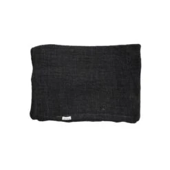 Cotton Hand Woven Bed Cover| Black 270x270cm