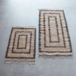 Cotton Jute Rug | Natural/Black 90x60cm -Home Sale Shop zoco home cotton jute rug natural black 90x60cm 38033802592468