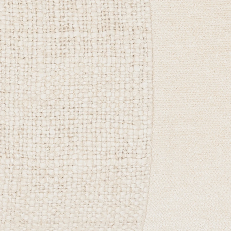 Patchwork Cotton Linen Cushion | White / Natural 80x30cm 3 Patchwork Cotton Linen Cushion | White / Natural 80x30cm - Image 3