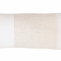 Patchwork Cotton Linen Cushion | White / Natural 80x30cm 7 Patchwork Cotton Linen Cushion | White / Natural 80x30cm -Home Sale Shop zoco home cotton linen cushion 80x30cm 55232520520023