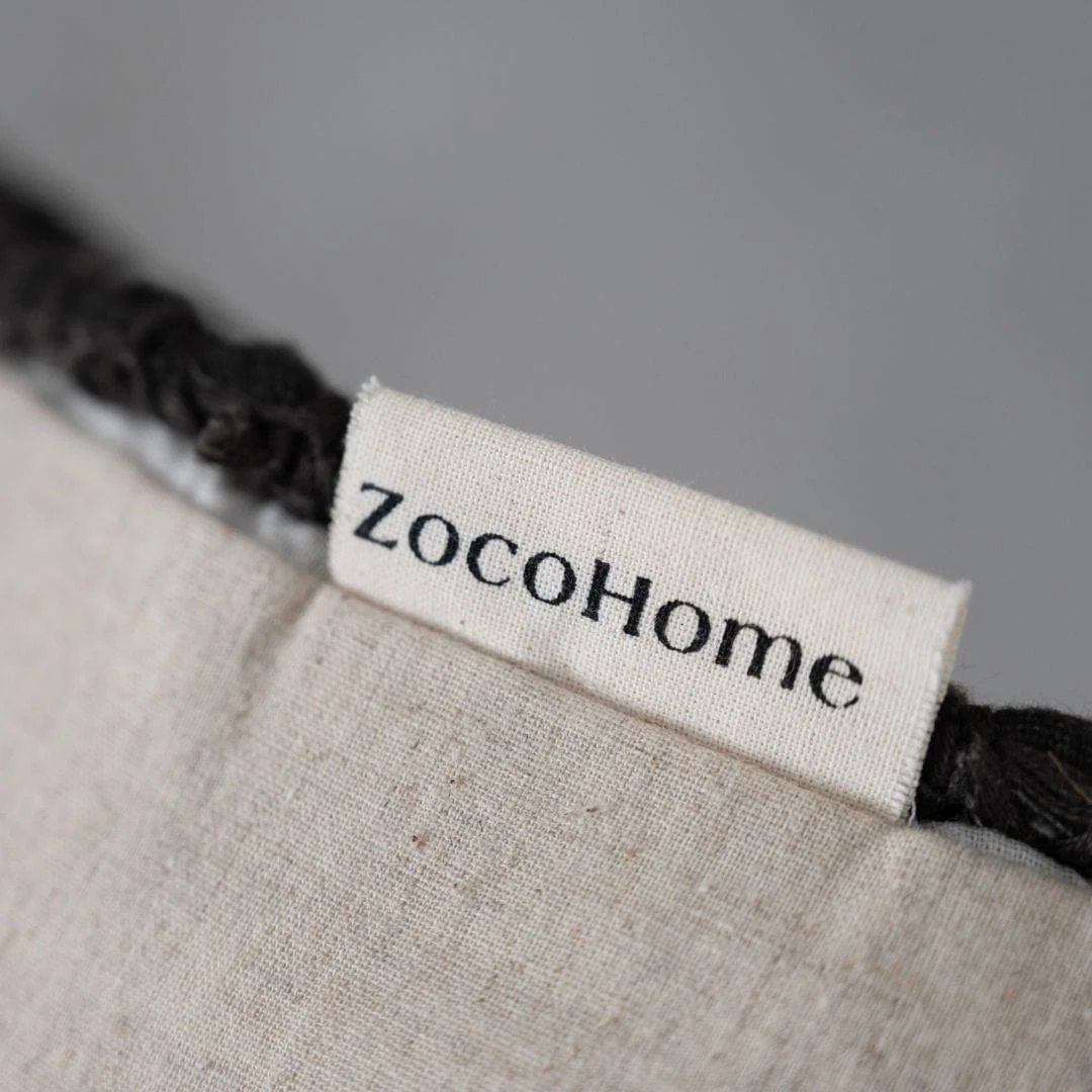 Cotton Macrame Fancy Cushion Cover| Charcoal 50x50cm 3 Cotton Macrame Fancy Cushion Cover| Charcoal 50x50cm - Image 3