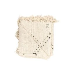 Soraya Cotton Throw Zigzag | Off-White | 235x130cm -Home Sale Shop zoco home cotton throw zigzag white 235x130cm textiles 56989094314327