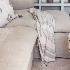 Fouta Linen Throw | Butternut 135x180cm 8 Fouta Linen Throw | Butternut 135x180cm -Home Sale Shop zoco home fouta linen throw butternut 135x180cm 38109137469652