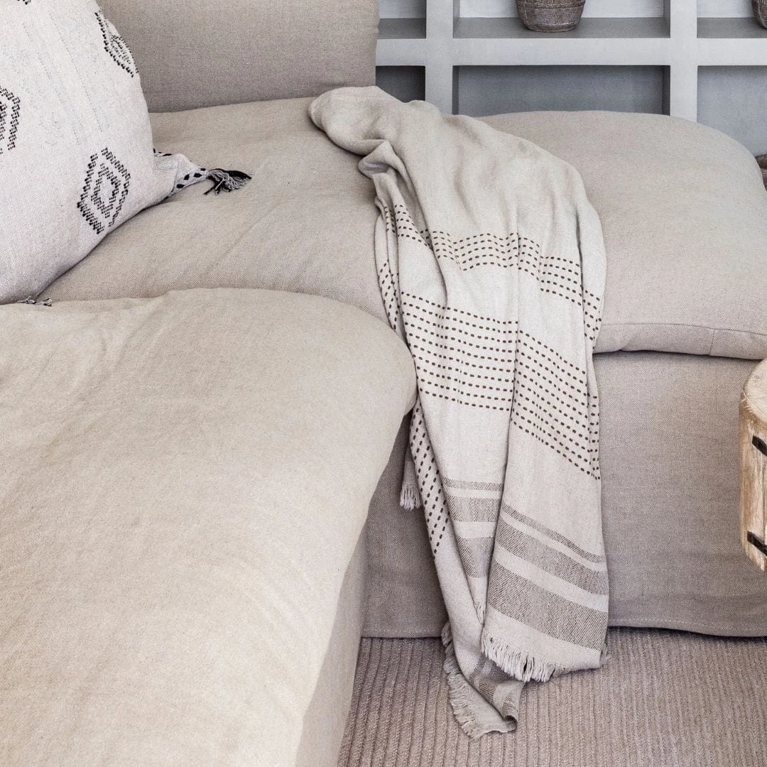 Fouta Linen Throw | Butternut 135x180cm 4 Fouta Linen Throw | Butternut 135x180cm - Image 4