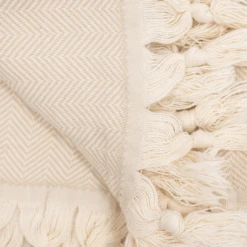 Fouta Throw | Beige 140x200cm -Home Sale Shop zoco home fouta throw beige 140x200cm bedspread 51579152892247
