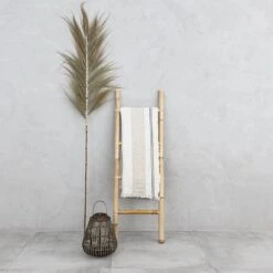 Fouta Throw | Black / White / Sand | 160x150cm -Home Sale Shop zoco home fouta throw black white sand 160x150cm textiles 57801173205335