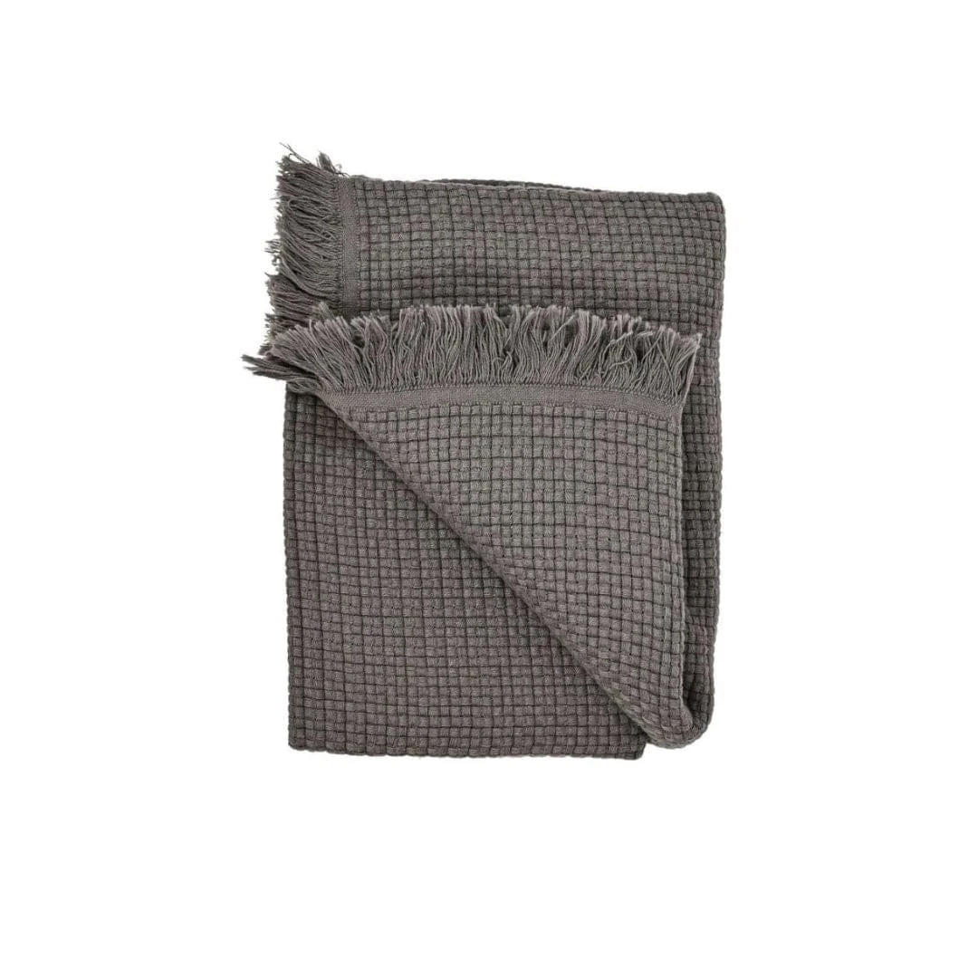 Fouta Throw | Dark Grey 125x180cm 2 Fouta Throw | Dark Grey 125x180cm - Image 2