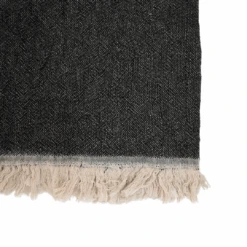 Fouta Throw | Double-Sided | Black 135x185cm -Home Sale Shop zoco home fouta throw double sided black 135x185cm 37494085157076