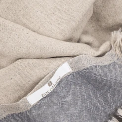 Fouta Throw | Double-Sided | Light Blue/Grey 135x185cm -Home Sale Shop zoco home fouta throw double sided light blue grey 135x185cm 53439934464343