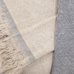 Fouta Throw | Double-Sided | Light Blue/Grey 135x185cm -Home Sale Shop zoco home fouta throw double sided light blue grey 135x185cm 53439934693719