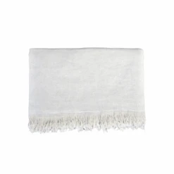 Fouta Throw | Double-Sided | White 135x185cm -Home Sale Shop zoco home fouta throw double sided white 135x185cm 37363376423124