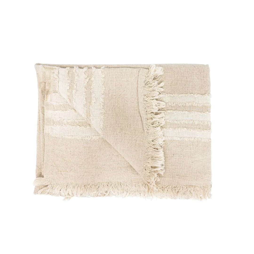 Fouta Throw | Natural / White | 135x200cm 4 Fouta Throw | Natural / White | 135x200cm - Image 4