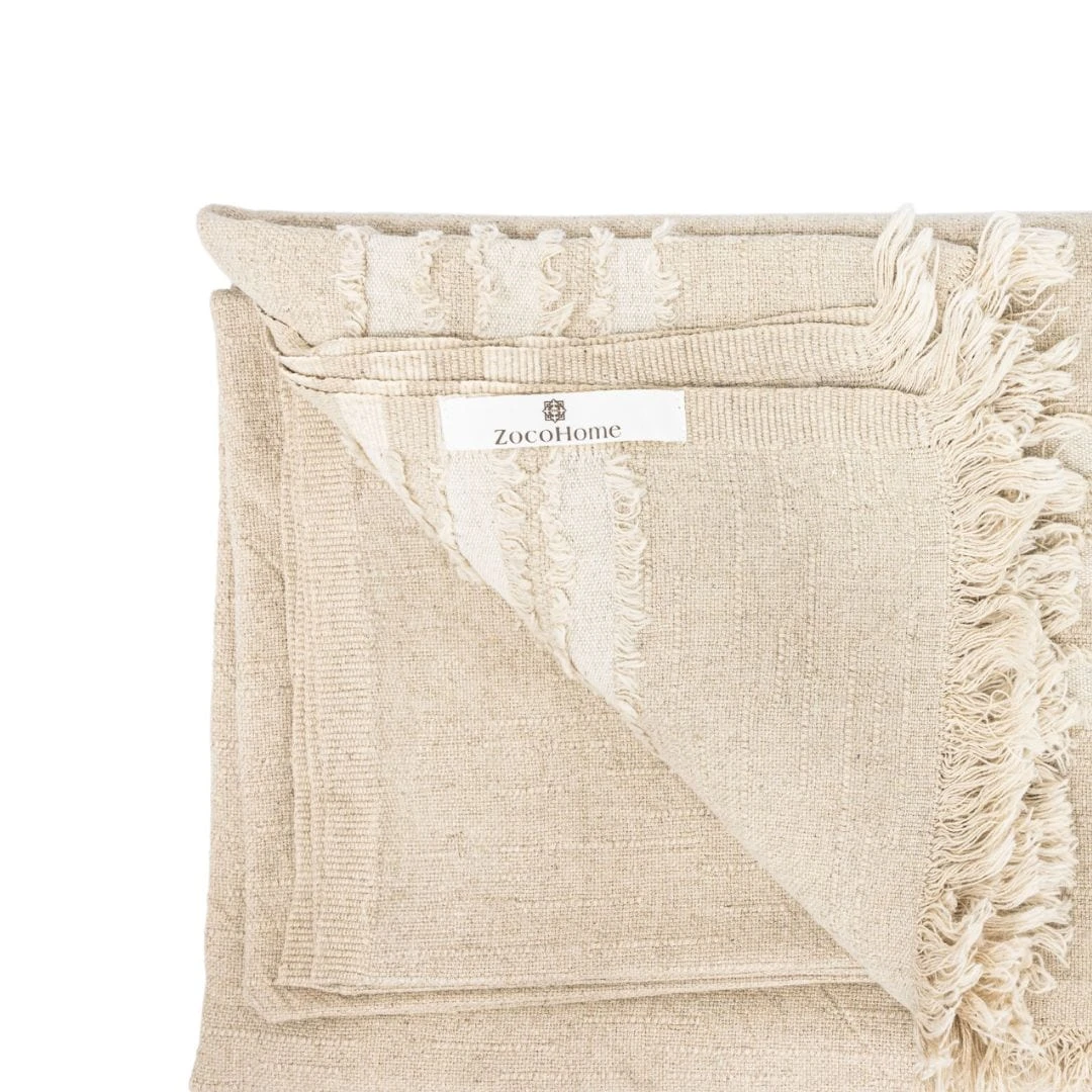 Fouta Throw | Natural / White | 135x200cm 5 Fouta Throw | Natural / White | 135x200cm - Image 5
