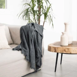 Fouta Waffle | Dark Blue 210x100cm -Home Sale Shop zoco home fouta waffle dark blue 210x100cm towels 51651107193175