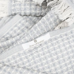 Fouta Waffle | Light Grey 180x100cm 9 Fouta Waffle | Light Grey 180x100cm -Home Sale Shop zoco home fouta waffle light grey 210x100cm towels 51584962363735