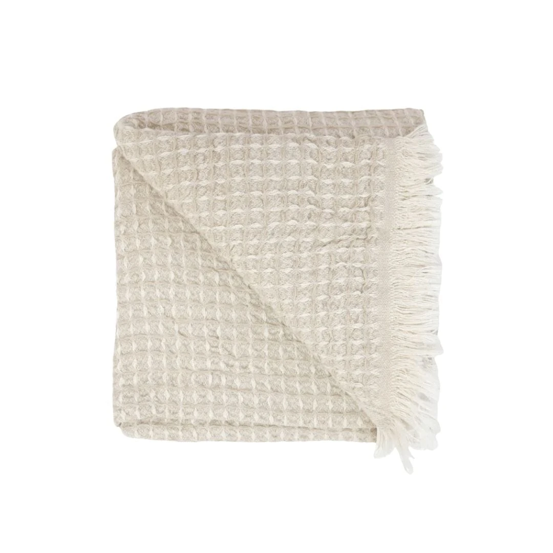 Fouta Waffle Towel | Beige 95x180cm 2 Fouta Waffle Towel | Beige 95x180cm - Image 2