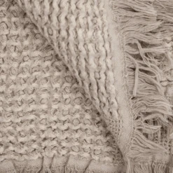Fouta Waffle Throw | Beige 125x185cm -Home Sale Shop zoco home fouta waffle throw beige 125x185cm 51579203125591