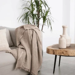 Fouta Waffle Throw | Beige 125x185cm -Home Sale Shop zoco home fouta waffle throw beige 125x185cm 51651070984535