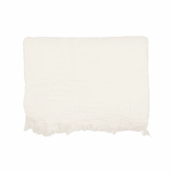 Fouta Waffle Throw | White 120x180cm