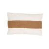 Bodrum Linen Cushion Cover | White/Tobacco 40x60 Cm