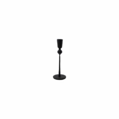 Iron Candle Stand | Black 6x18cm