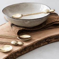 Iron Pineapple Spoon | Polished Brass 17cm 5 Iron Pineapple Spoon | Polished Brass 17cm -Home Sale Shop zoco home iron pineapple spoon polished brass 17cm 60824236654935