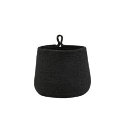 Jute Basket | Black 18x16cm