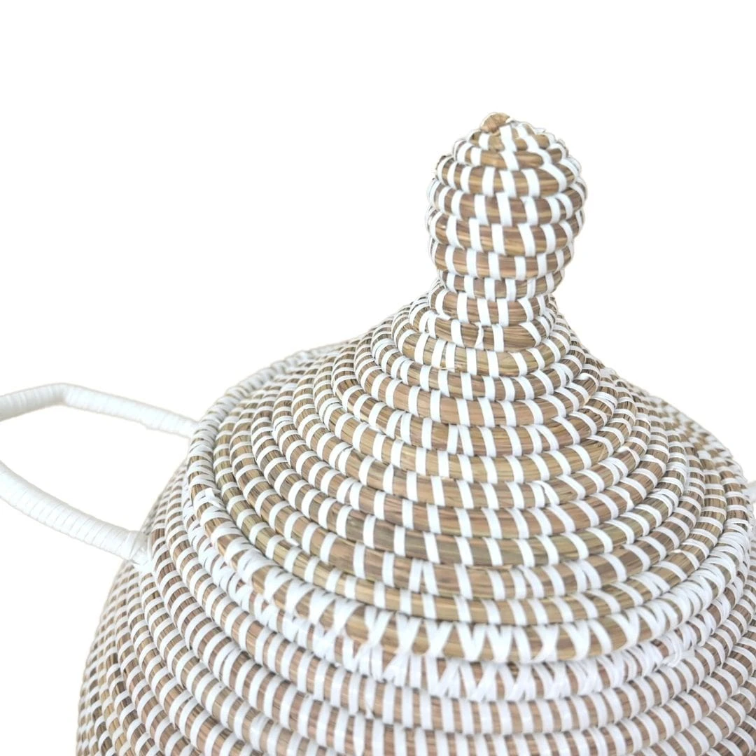 Kindia Basket | Natural/White | Medium 2 Kindia Basket | Natural/White | Medium - Image 2