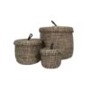 Kindia Basket Set Of 3 | Natural/Black