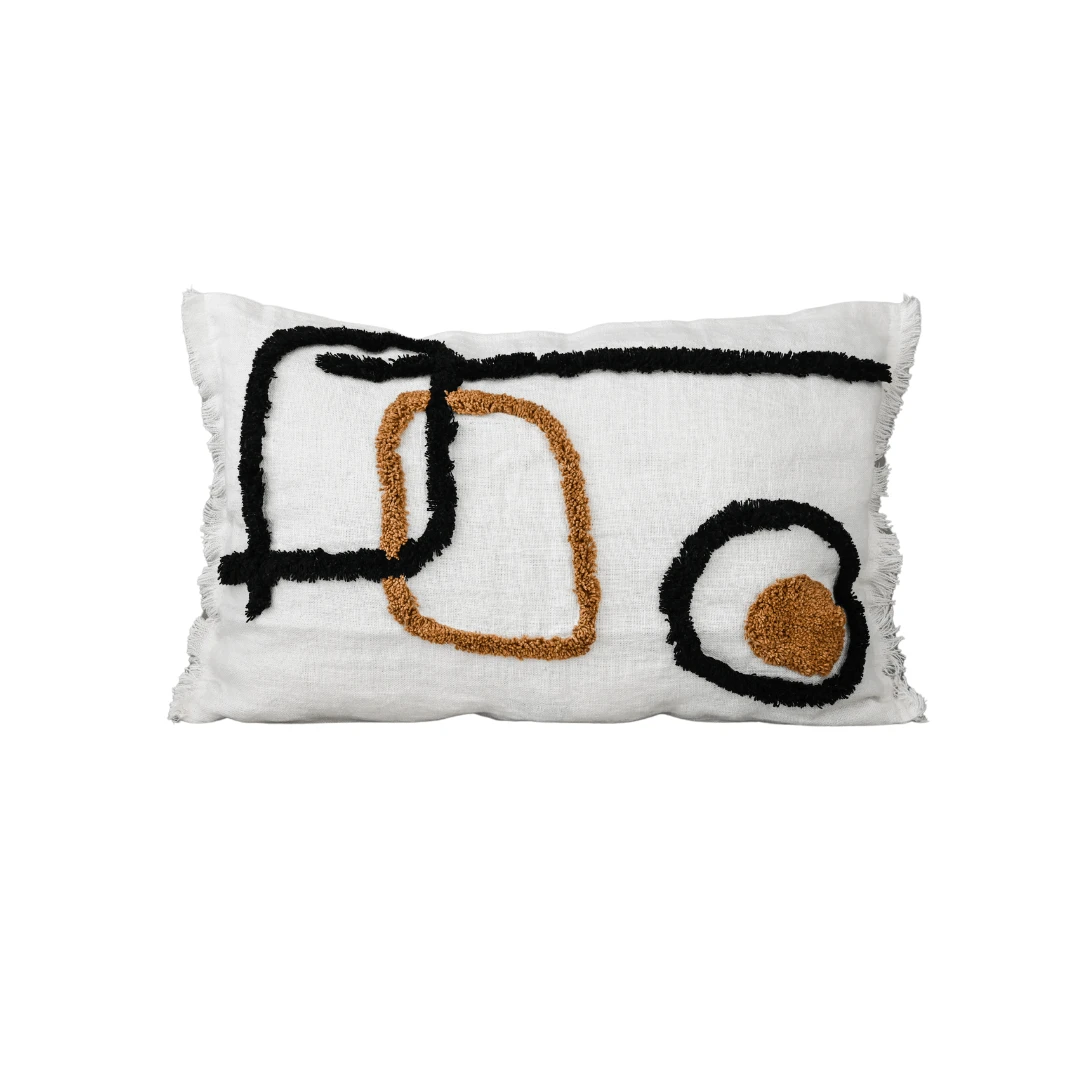 Linen/Cotton Cushion Cover | Ivory 40x60cm 1 Linen/Cotton Cushion Cover | Ivory 40x60cm