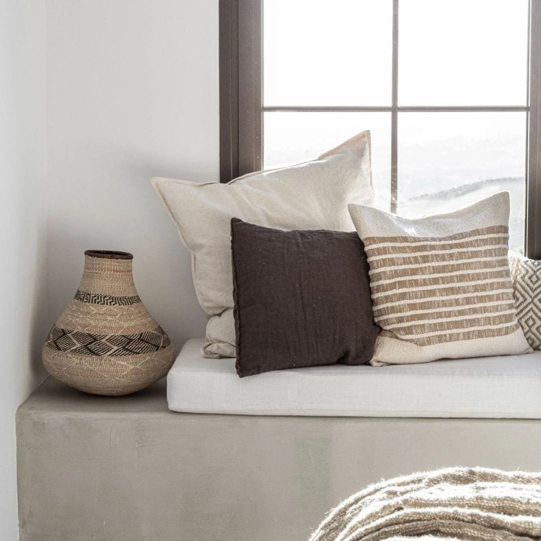 Linen Cushion Cover | Brownie | 45x45cm 3 Linen Cushion Cover | Brownie | 45x45cm - Image 3