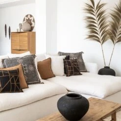 Linen Cushion Cover | Embroided Edge Brownie | 45x45cm 7 Linen Cushion Cover | Embroided Edge Brownie | 45x45cm -Home Sale Shop zoco home linen cushion cover embroided edge brownie 45x45cm 38690451587284